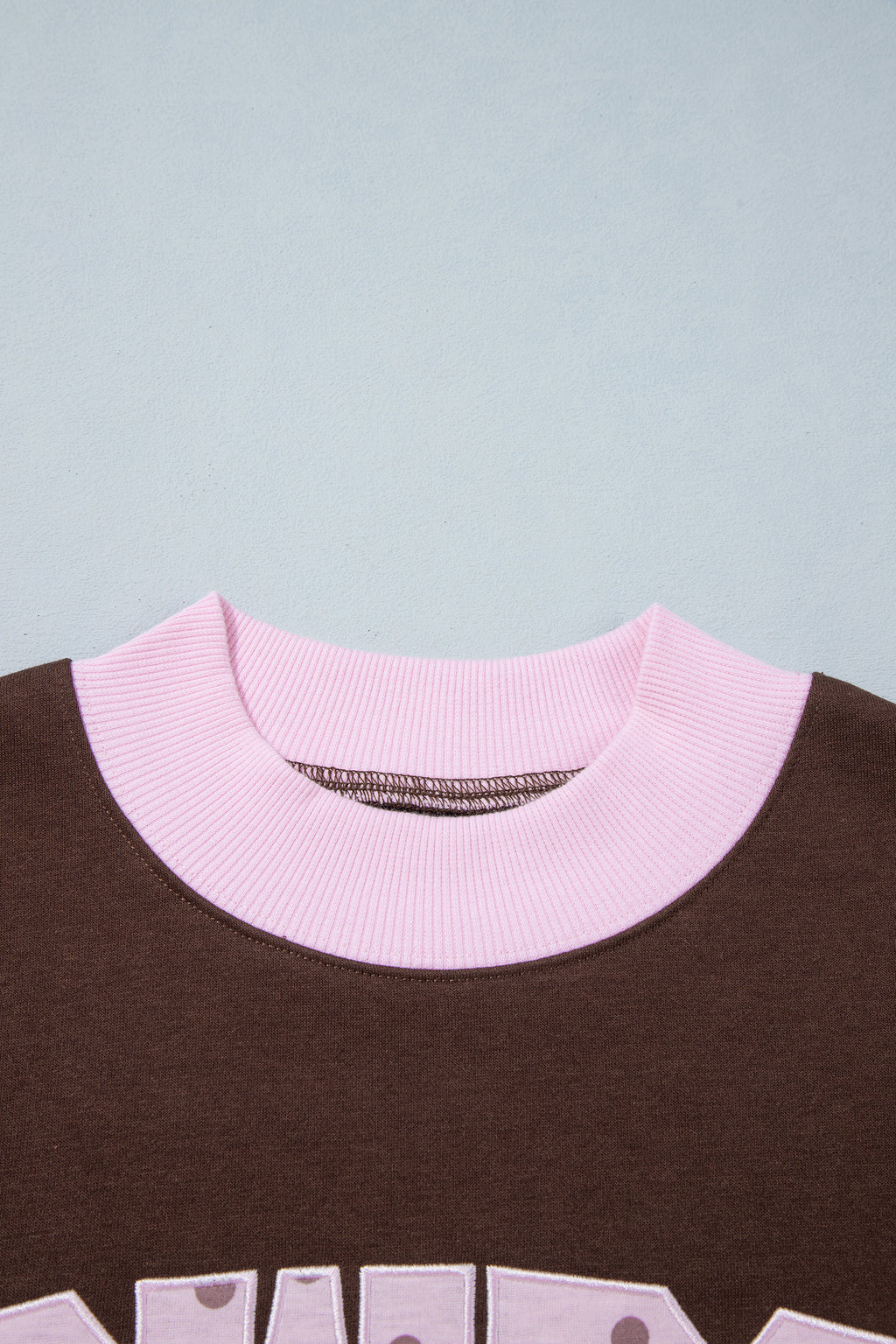 Grapefruit Orange Polka Dot Letter Graphic Colorblock Tunic Sweatshirt