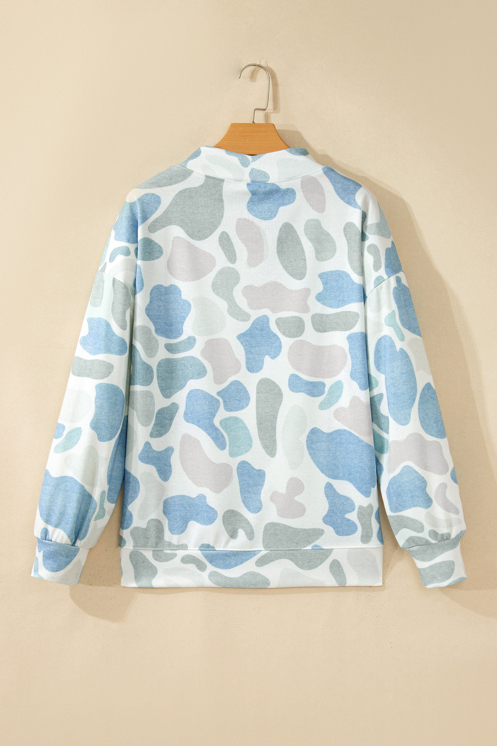 Multicolour Camouflage Western Style Pullover Sweatshirt