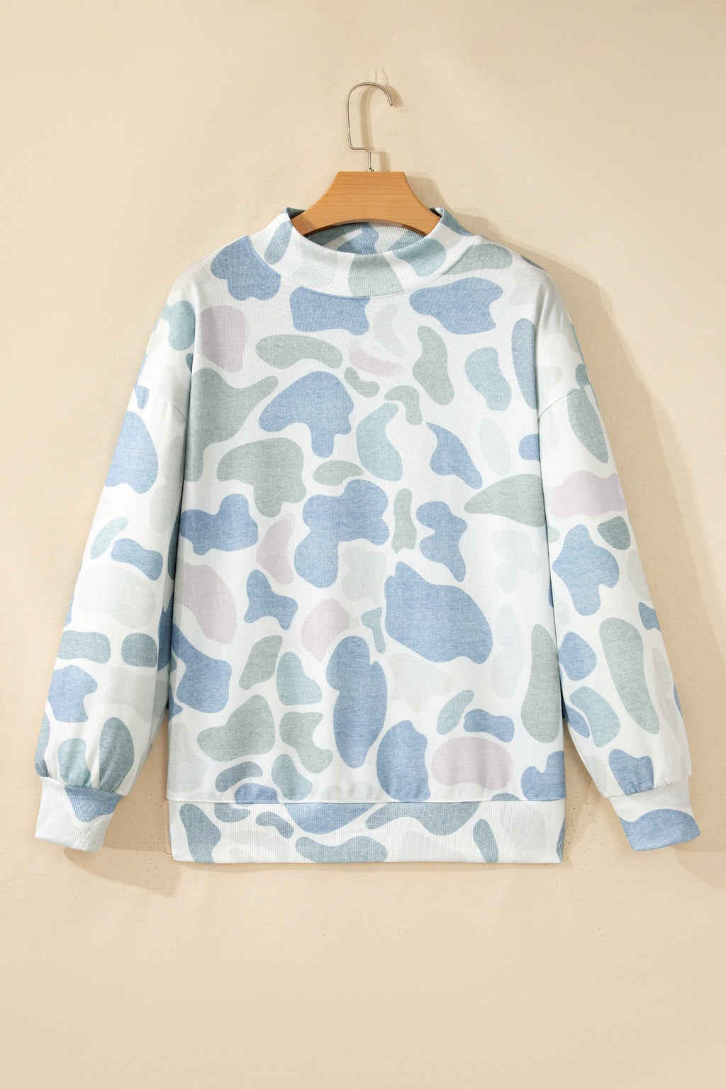 Multicolour Camouflage Western Style Pullover Sweatshirt