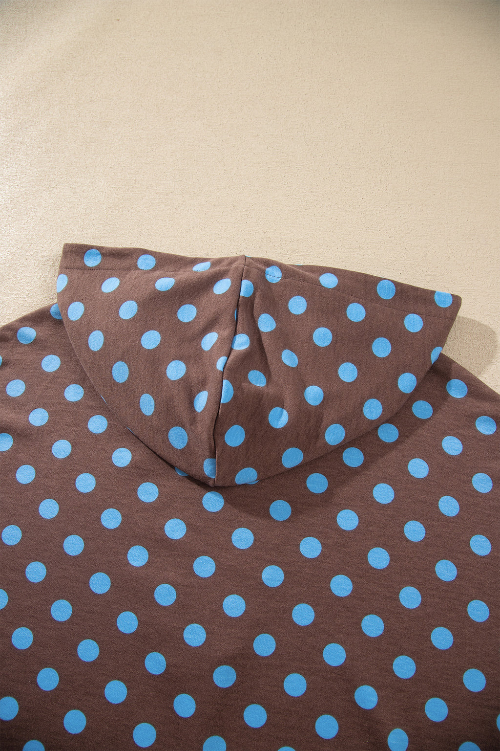 Orange Polka Dot Hooded Long Sleeve Top Casual Mini Skort Set
