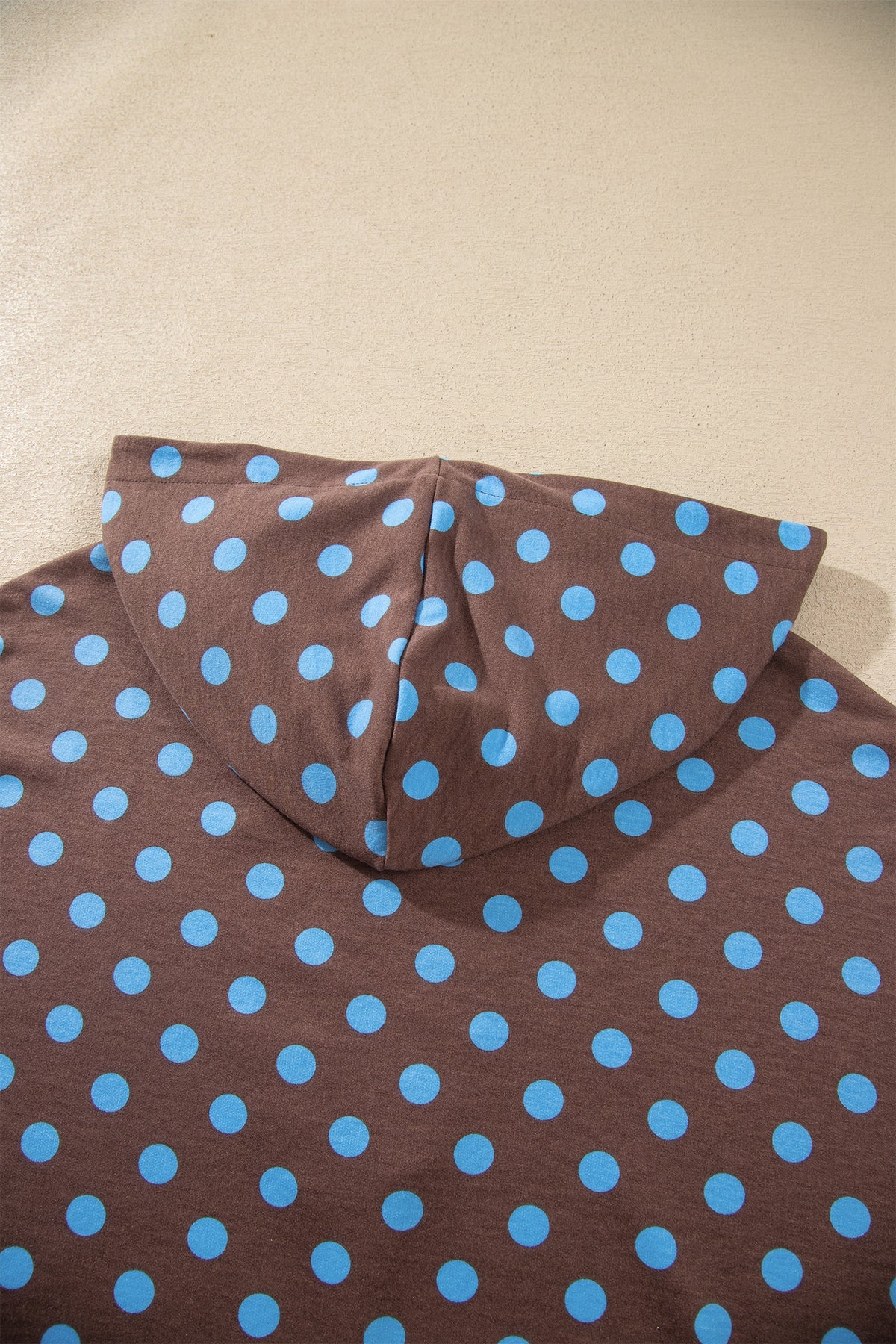 Orange Polka Dot Hooded Long Sleeve Top Casual Mini Skort Set