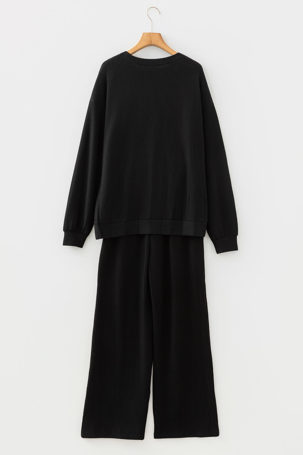 Dark Green MERRY Corded Long Sleeve Top and Pockets Pants Set